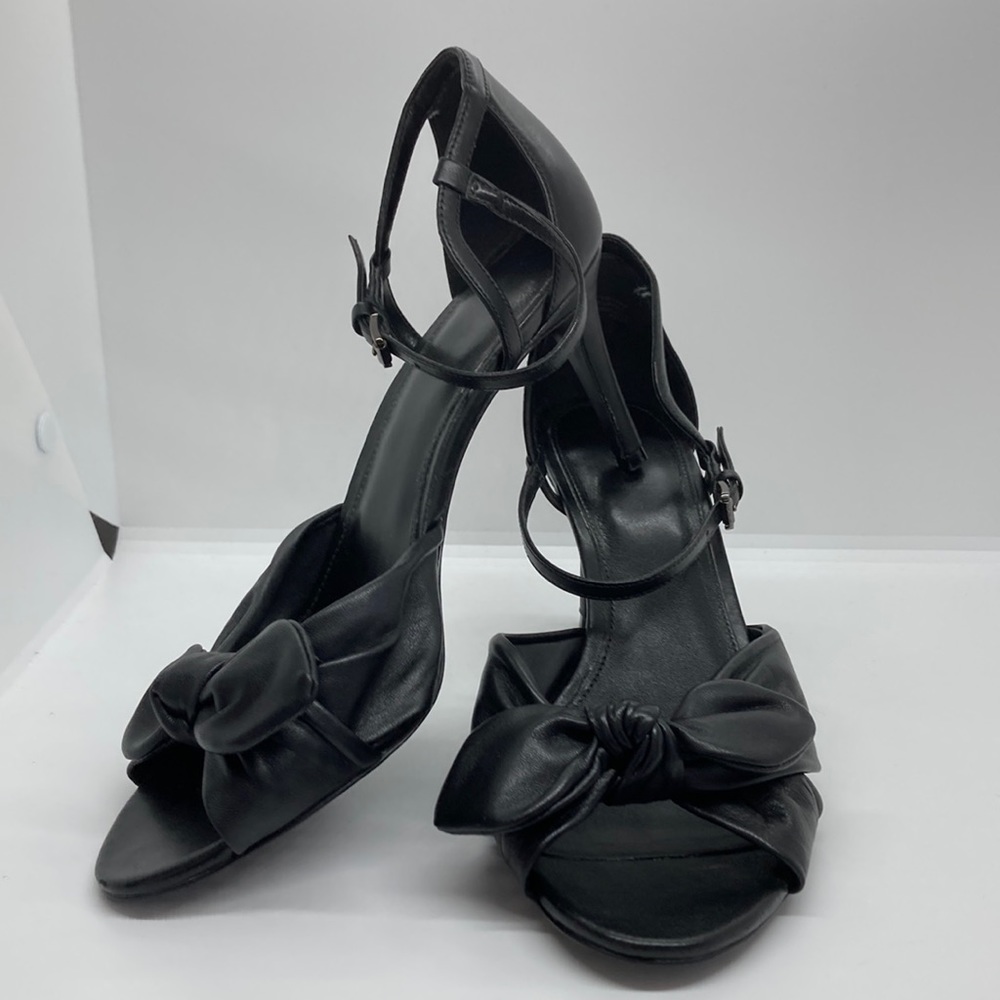 Michael Kors Women’s Black Leather Strap Heel/Pump/Sandal- Size 9.